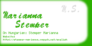 marianna stemper business card